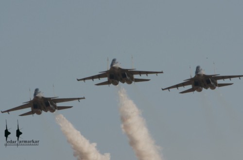 Biên đội máy bay chiến đấu Su-30MKI tham diễn